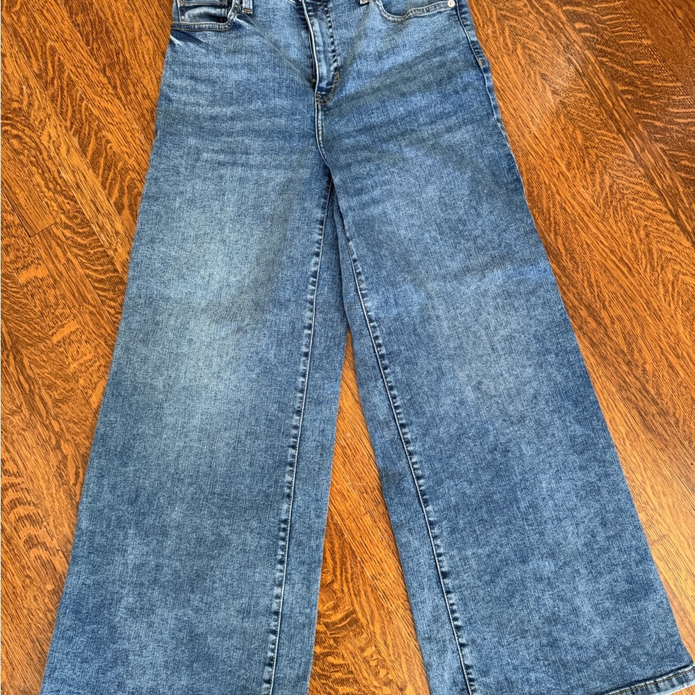 Classic Blue Wide-Leg Women Jeans